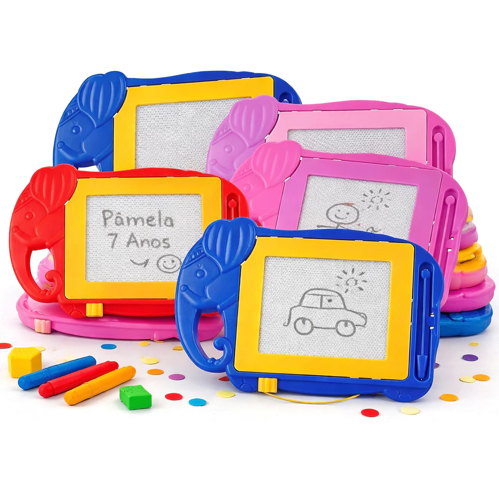 Kit Com 20 Lousa Magica Elefante Lembraçinha De Aniversario