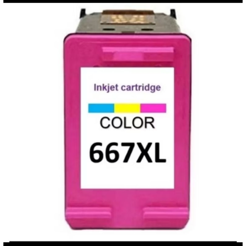 cartucho 667  colorido 15ml compatível com impressora HP DeskJet Ink Advantage1275,2374,2375,2376,2774,2775,2776,4100.