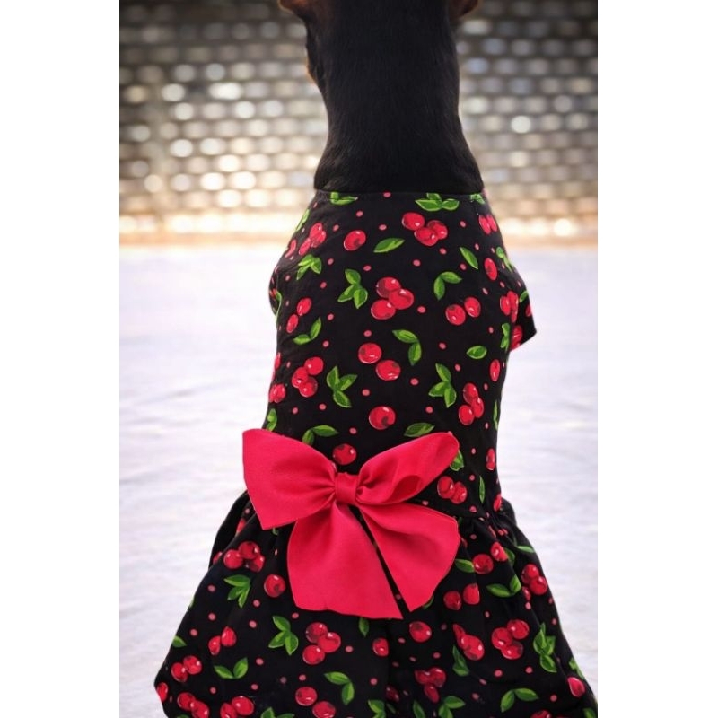 Vestido Pet Sissy 100%algodão para cachorro e gato - vestido de festa com fechamento de velcro