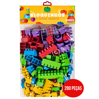 bloquinho tipo lego, 280 unidades e 140 unidades, bloco de legos em Oferta na Shopee