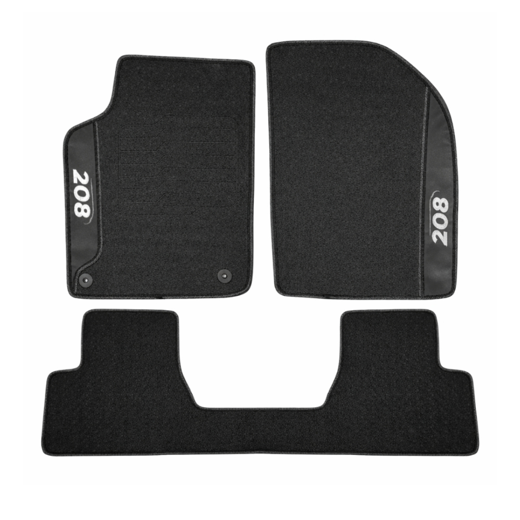 Tapete Para Peugeot 208 2013 2014 2015 2016 2017 18 19 20 Borracha Cobertura Total Traseiro Bordado