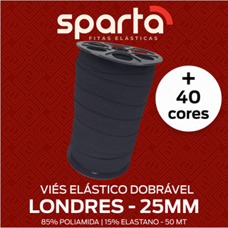 Viés Dobrável LONDRES 25mm Elástico de Poliamida com 50 metros para Lingerie em Oferta na Shopee