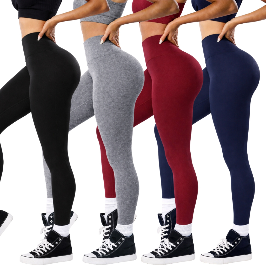 Kit 4 Calças Legging Cintura Alta Zero Transparencia em Oferta na Shopee