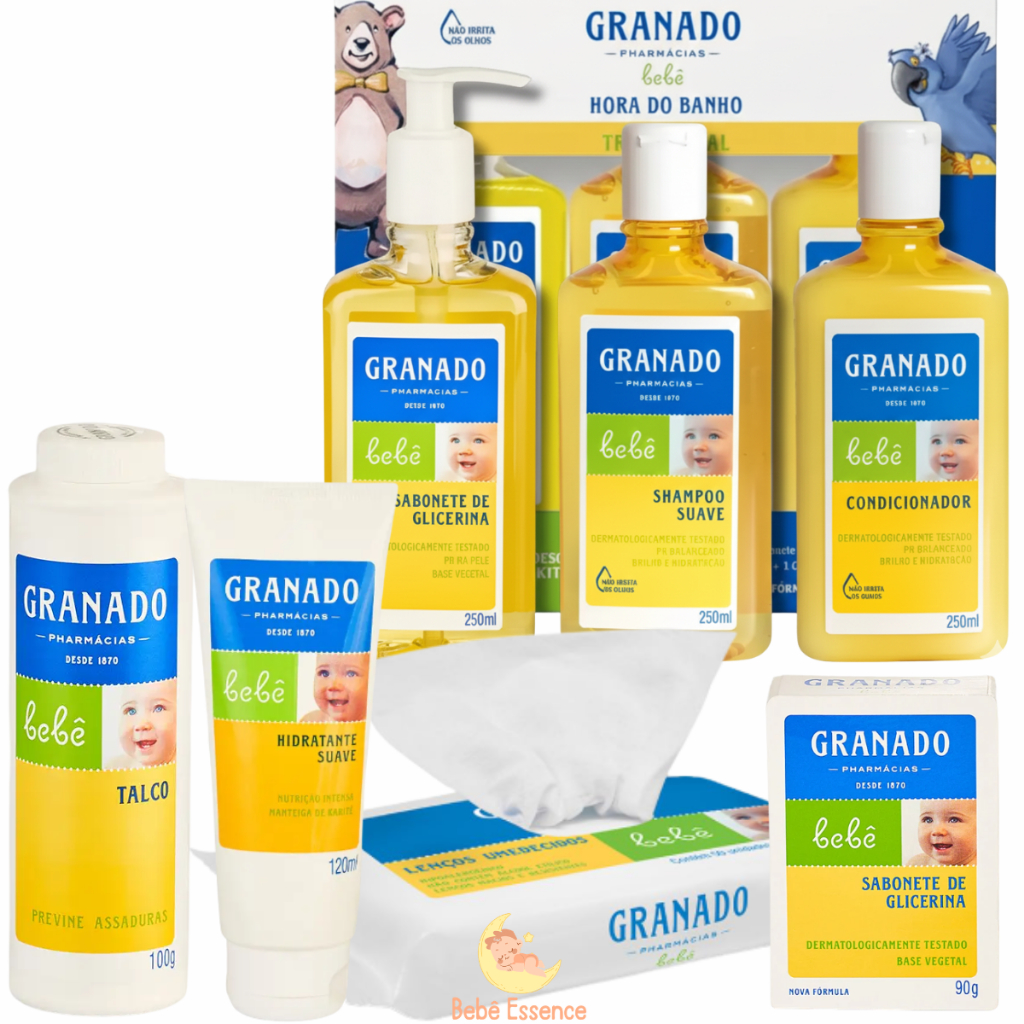 Kit Bebê Granado Infantil Hora Do Banho Higiene com 07 itens Completo