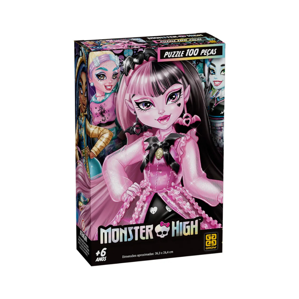 Quebra-Cabeça Monster High 100 Peças - Grow 04533