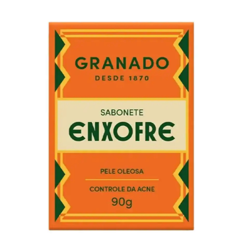 SABONETE BARRA ENXOFRE 90G GRANADO 1 OU 2 UNIDADES