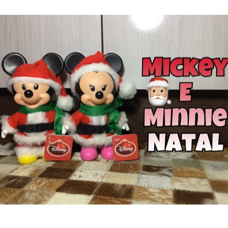 Boneco Multibrink NATAL  Julio Cocoricó OU Mickey e Minei DE Papai Noel Natal Original Multibrink
