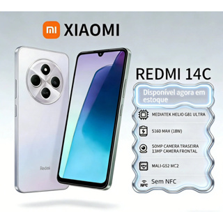 Original Celular Xiaomi Redmi 14C Dual SIM Dual Standby Smartphone 4/64GB 8/256GB em Oferta na Shopee