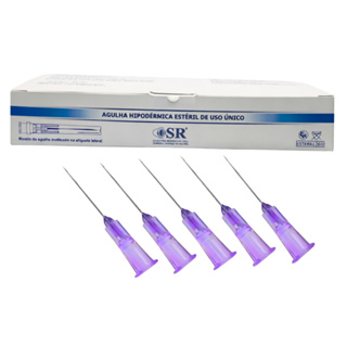 Agulha Hipodérmica SR 24G 20x0,55mm 3/4 Caixa com 100 Unidades Estéril em Oferta na Shopee