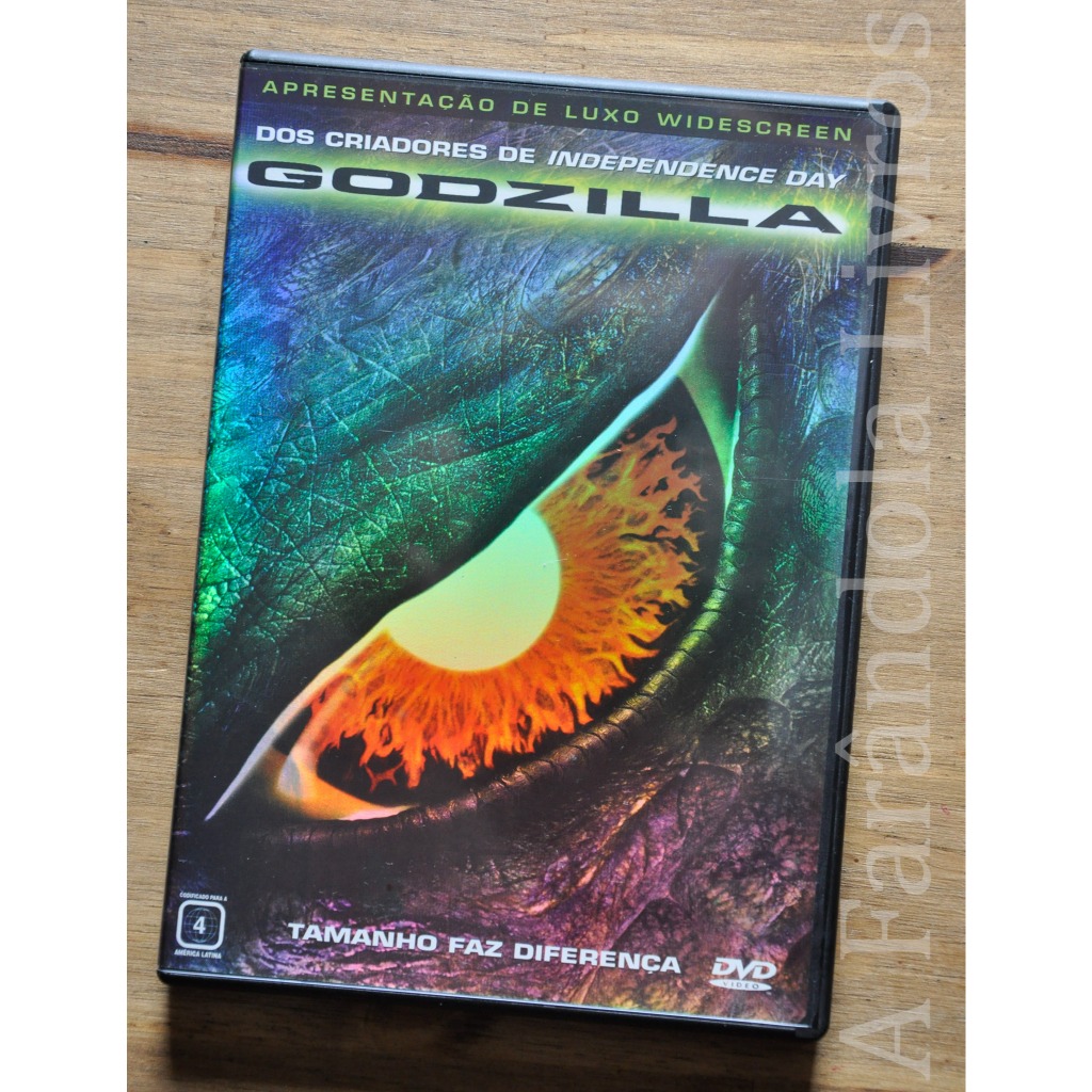 DVD Godzilla 1998 capa metalizada