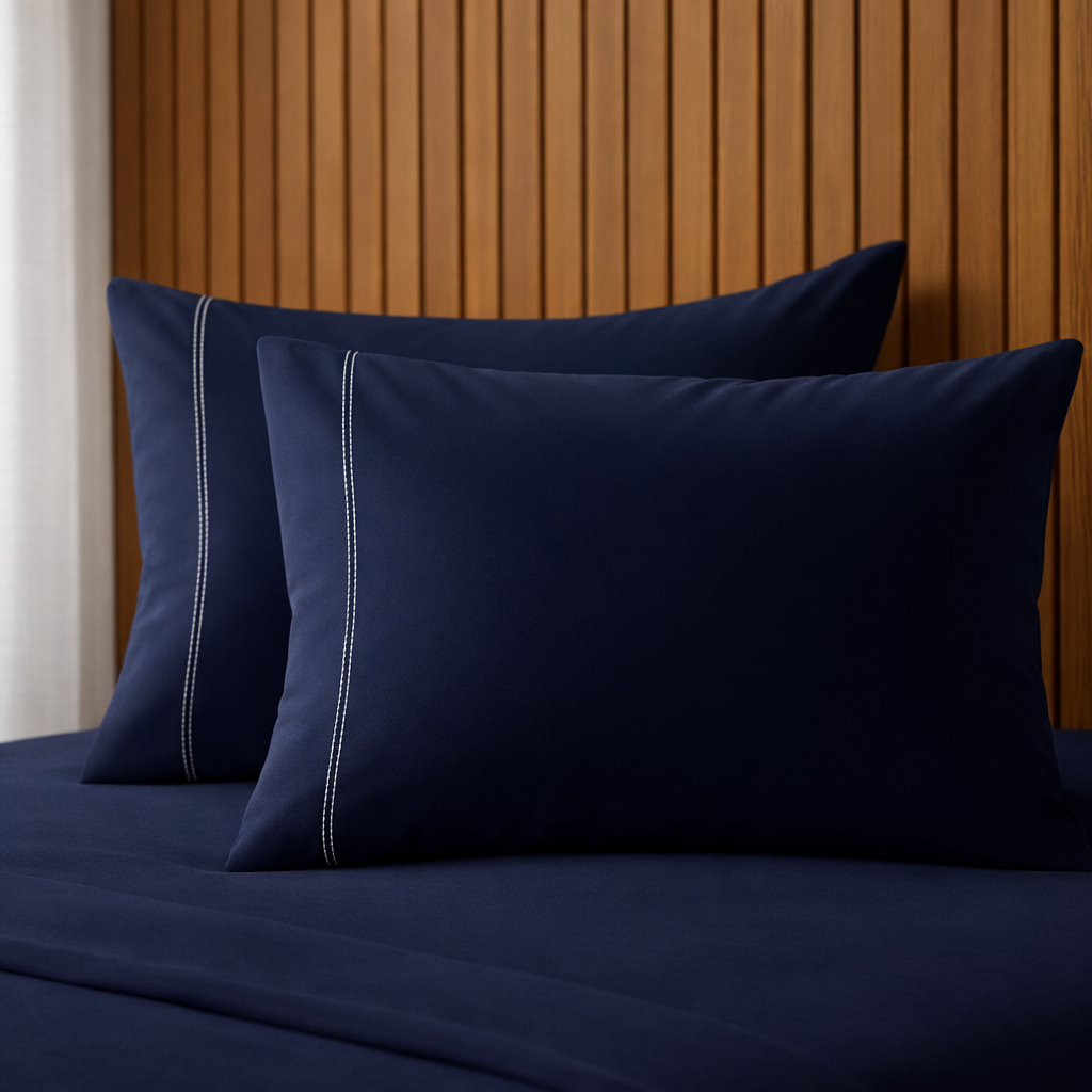 Kit 02 Fronhas 400 e 600 Fios Capa Para Travesseiro Detalhe Ponto Palito em Oferta na Shopee