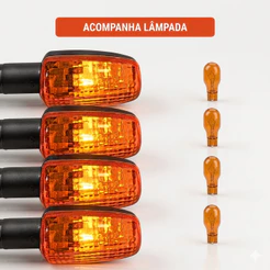 Kit 4 Pisca Seta Cg Titan Fan 125 150 Xre 300 Cb300 Cbx Twister 250 2000 a 2013 Modelo Original
