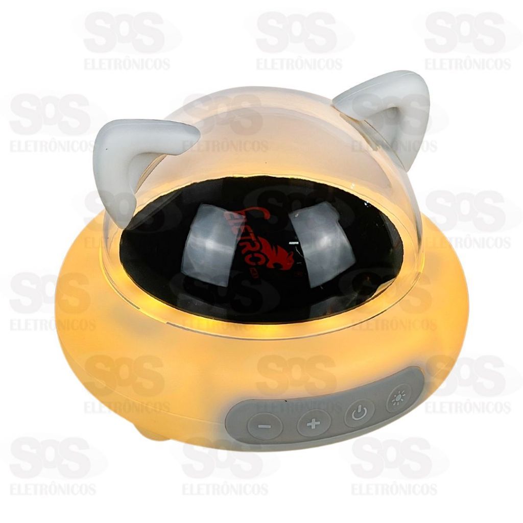 Luminária Com Caixa de Som Nave Espacial Eletromex EL-1069 - Panda
