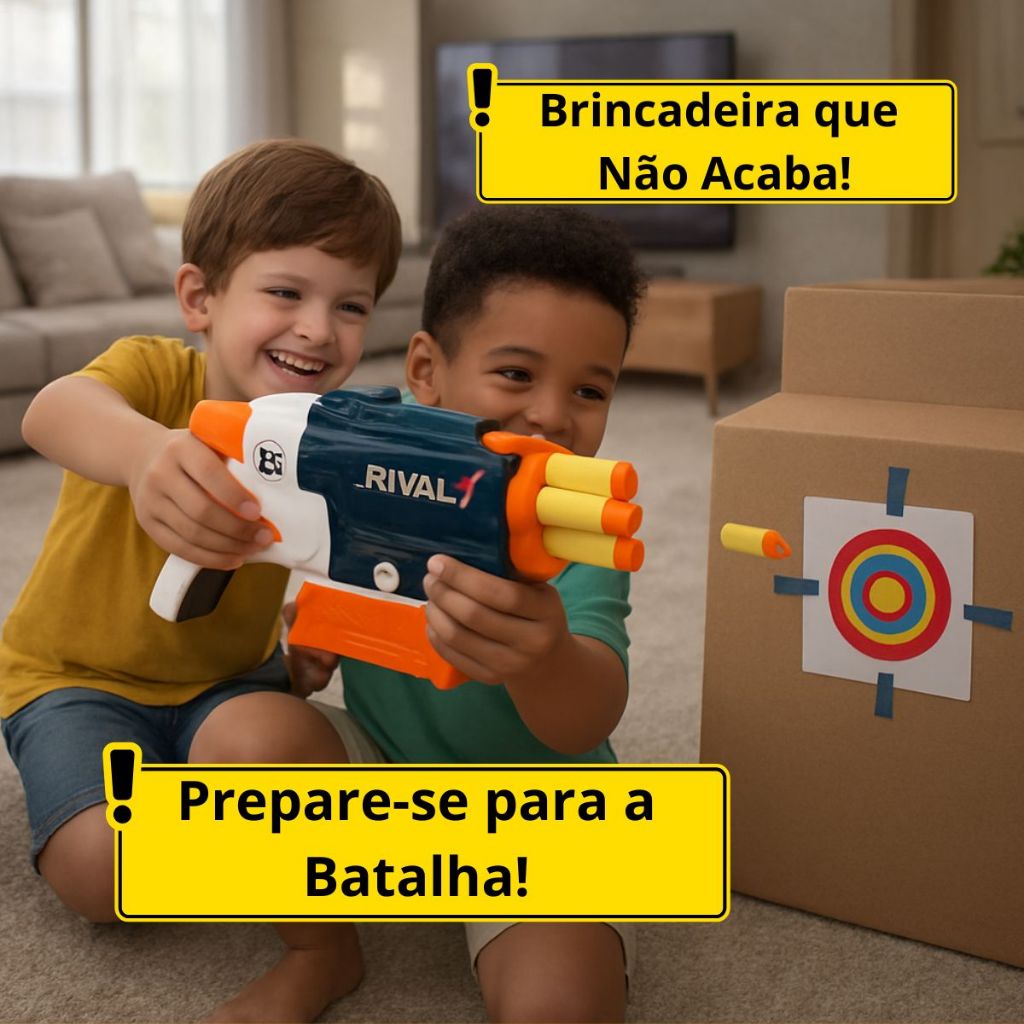 Lança Dardos Infantil arma arminha de brinquedo com 5 refis de EVA Mira Alvo Multicolorida