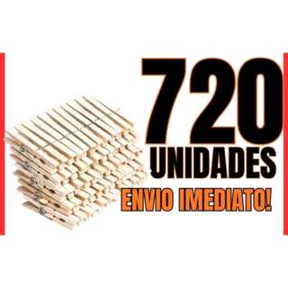 Kit 120 a 720  Prendedor Pregador de roupas de madeira pregador promoção em Oferta na Shopee