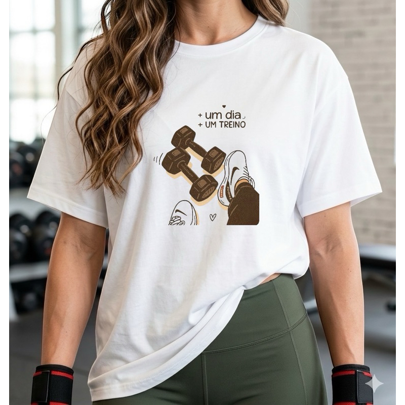 Camiseta Feminina Treino Fitness Leve Algodão Premium