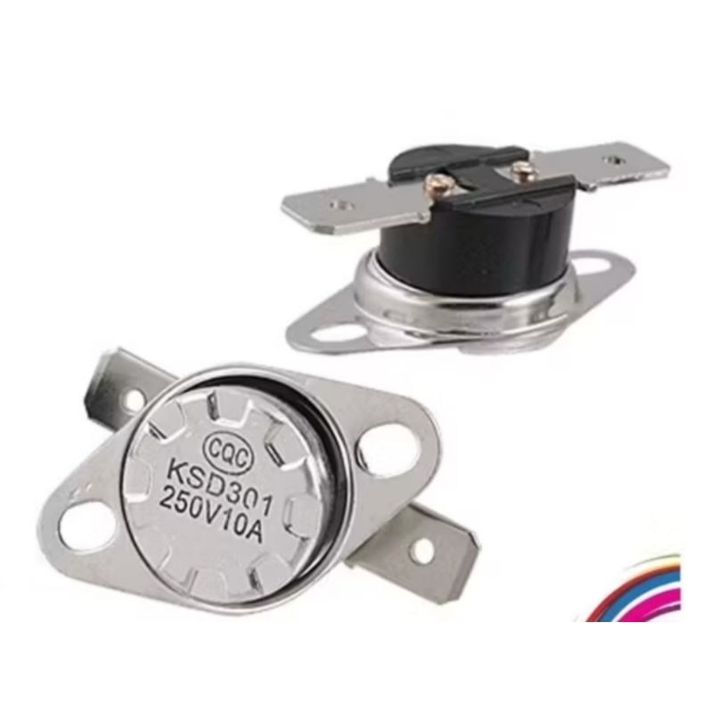 Kit 5 Peças -  Termostato Ksd301 - 120 Graus Normal Fechado Nf - Nc