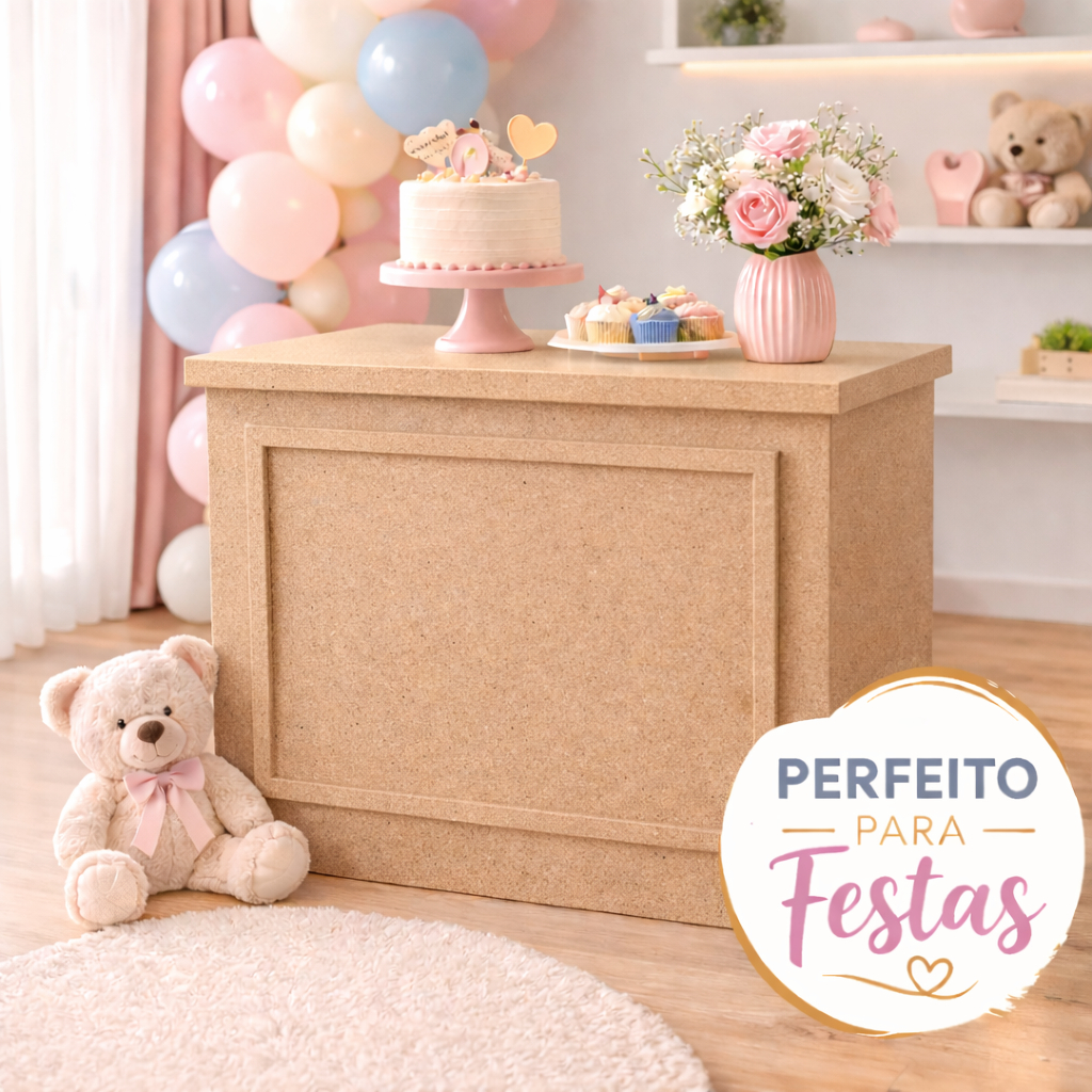 Mesa Boiserie Grande Mdf Cru Para Decoração em Oferta na Shopee