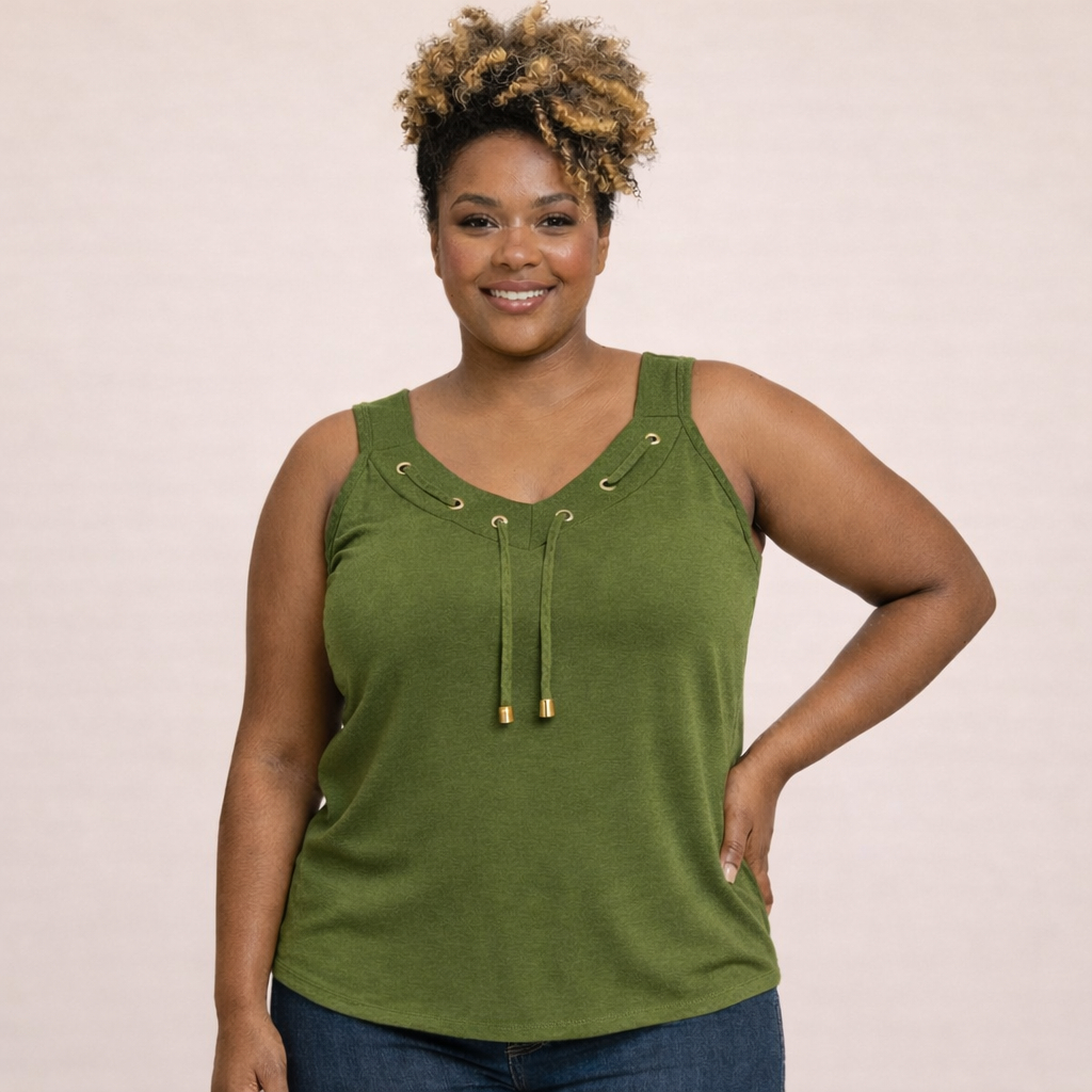 Blusa Regata Feminina De Calor Plus Size Alça Larga Único G-GG-G1-G2-G3