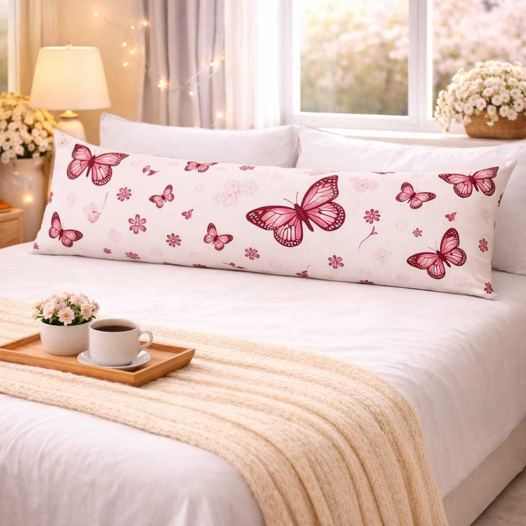 Capa de Travesseiro De Corpo  Fronha Xuxão 1.25x0.45cm da Borboleta Cama Quarto Sala e Decoração em Oferta na Shopee