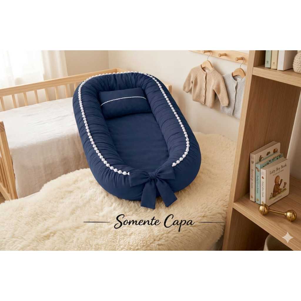 Capa Para Ninho Redutor De Berço Com Babados Menino Menina