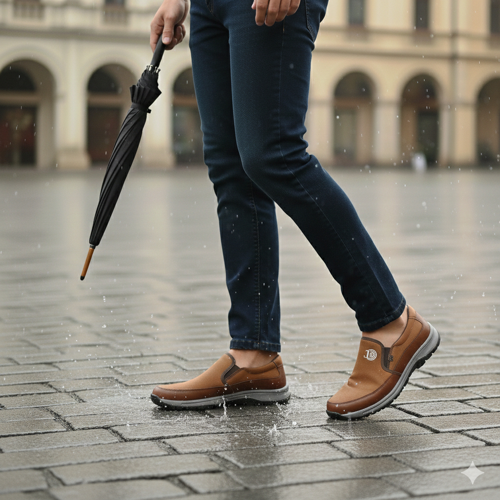 Tênis Sapatilha Mocassim Masculino Ortopédico Reforçado Impermeável e Confortável