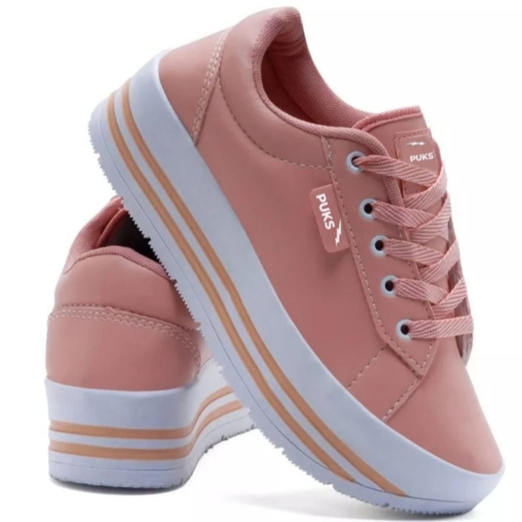 Tênis Feminino Plataforma Casual para o Dia a Dia Confortável Bonito Barato Desconto Exclusivo!