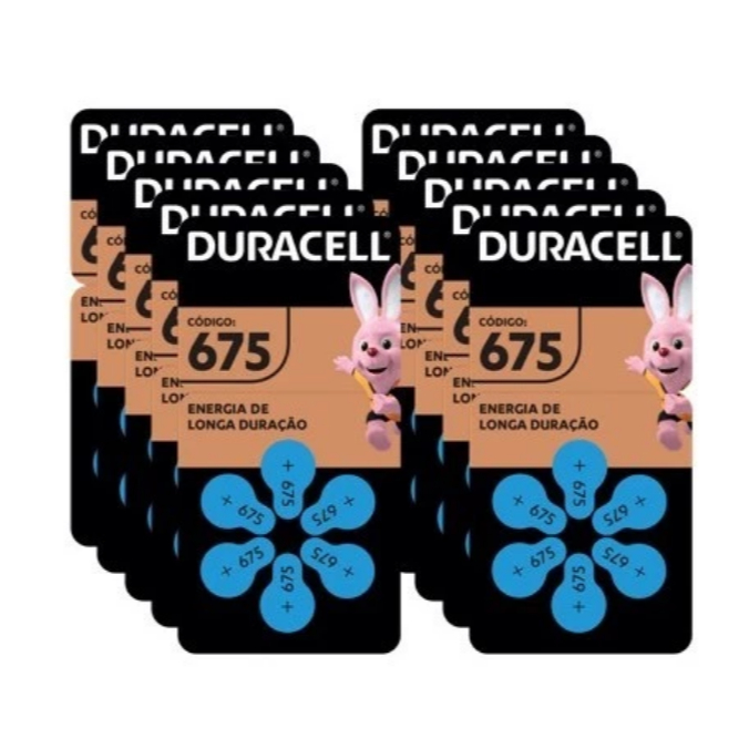 60 Pilhas Auditivas nº 675 Duracell em Oferta na Shopee