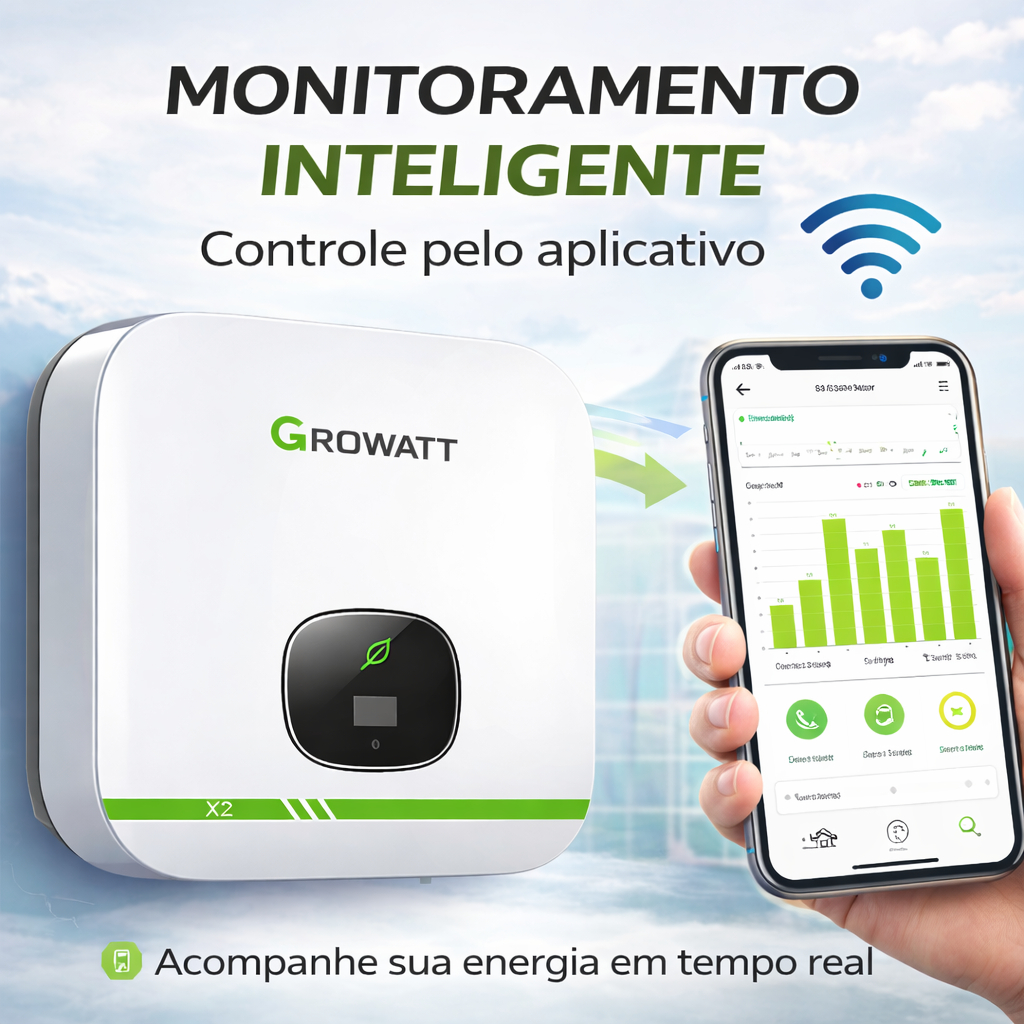 Inversor Solar Growatt 6kW MIN6000TL-X2 220V 2MPPT WiFi