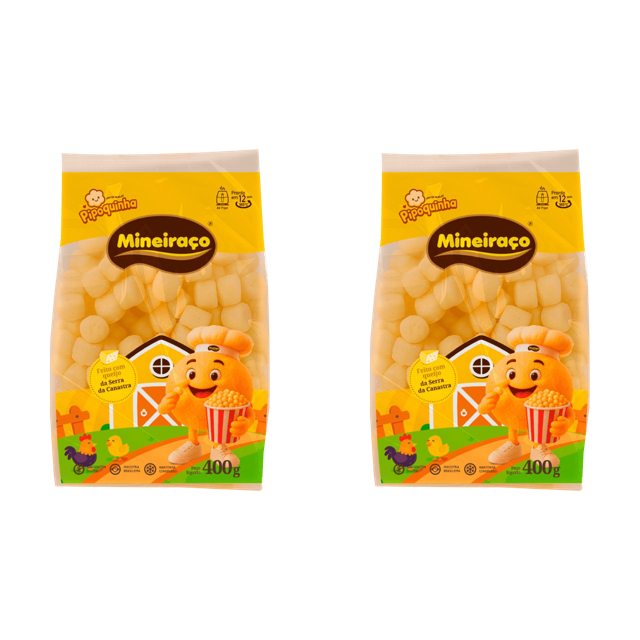 Mineiraço Pão de Queijo Pipoquinha KIT 2 x 400g (800g)