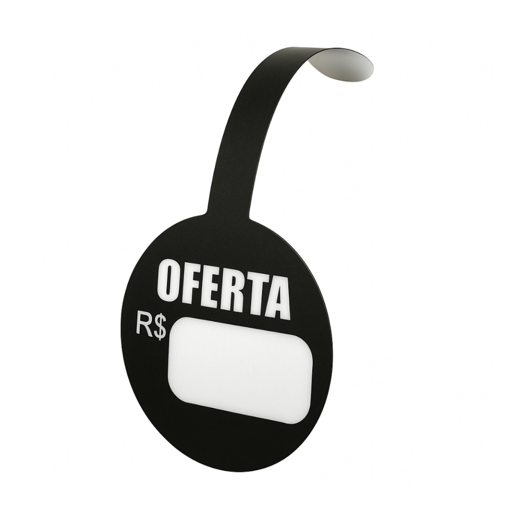 kit 10 displays de preço reutilizável wobbler de preço preto.
