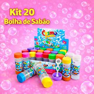 20 Bolha Sabão Bolinha p/ Kit Festa Lembrancinha Infantil Prenda em Oferta na Shopee
