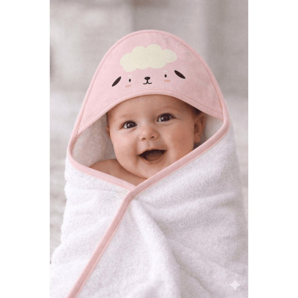 Toalha de Banho Bebê com Capuz bichinhos colorido Antialérgica Absorvente Macio Recém-Nascido maternidade