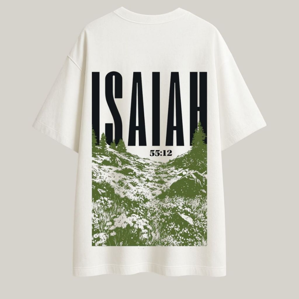 Camiseta Evangélica Unissex Frase Bíblica - Isaias Infantil - PlusSize - Oversize