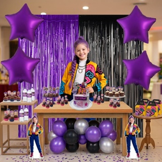Kit Cortinas Metalizadas KPOP Guerreiras Cenário Festa Aniversário Premium em Oferta na Shopee