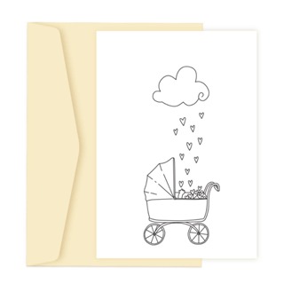 Cartão de Presente Fine Line Gluuck, Tamanho A6 + Envelope - Bebê, Nascimento. em Oferta na Shopee