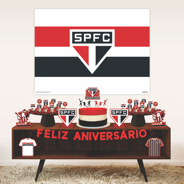 Kit Festa Fácil São Paulo 39 Peças Decoração Piffer – Inspire Sua Festa Loja