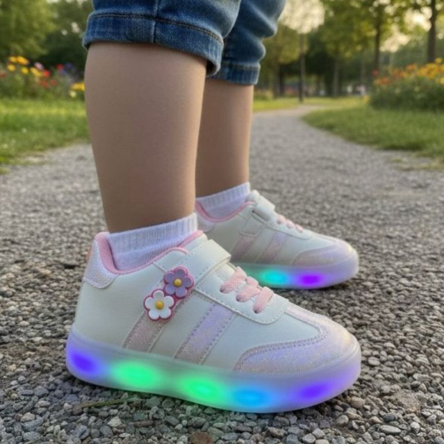 Tênis infantil Casual Led Menina Envio Rápido Tênis Escolar Para Passeio em Oferta na Shopee