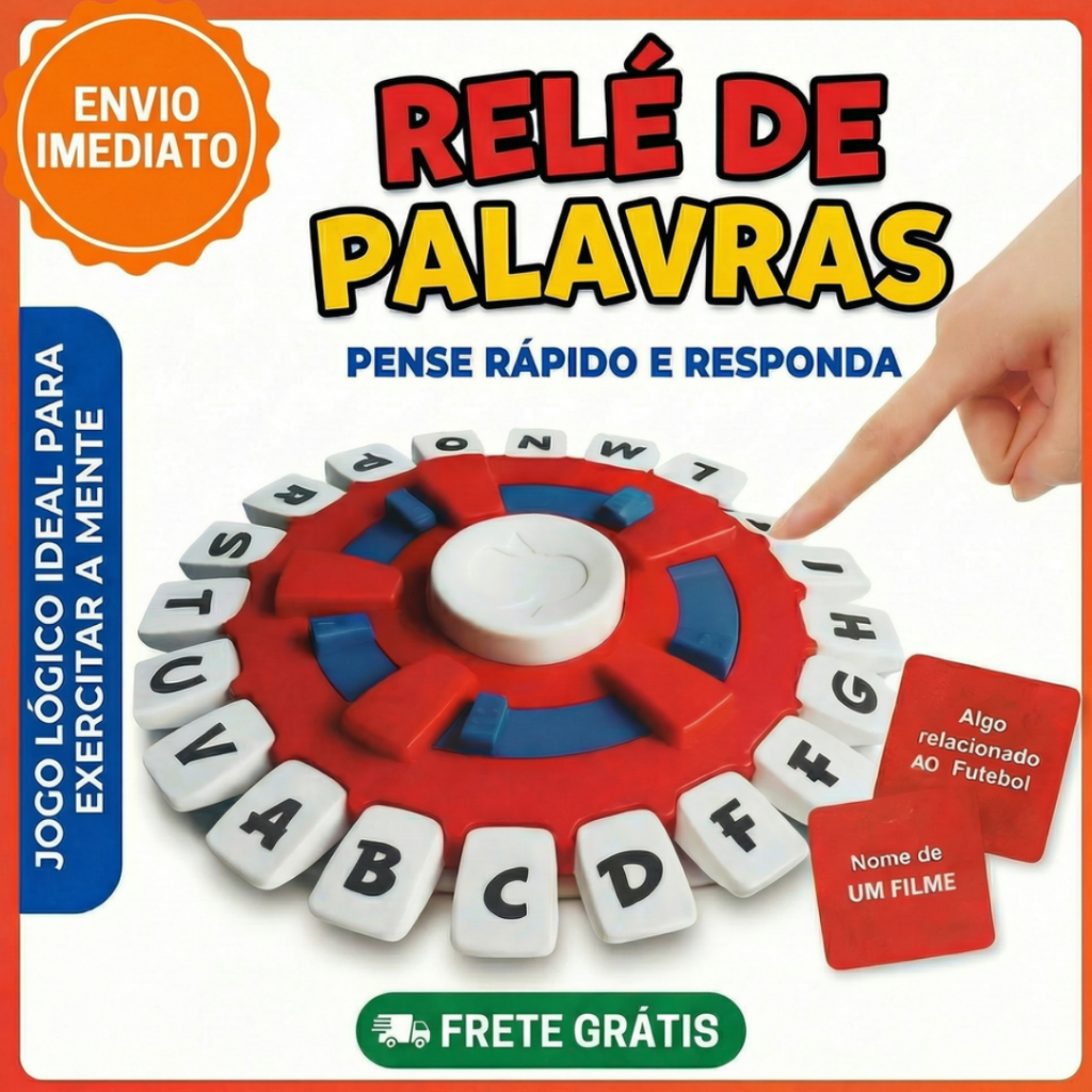 Jogo de Tabuleiro Stop Trava Letras Com Temporizador Para Familia e Amigos Relé de Palavras 24cm em Oferta na Shopee