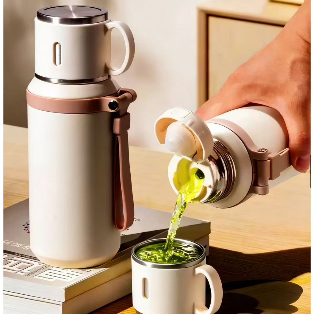 Copo Térmico Portátil com Dupla Função e Grande Capacidade | 5 Cores Disponíveis