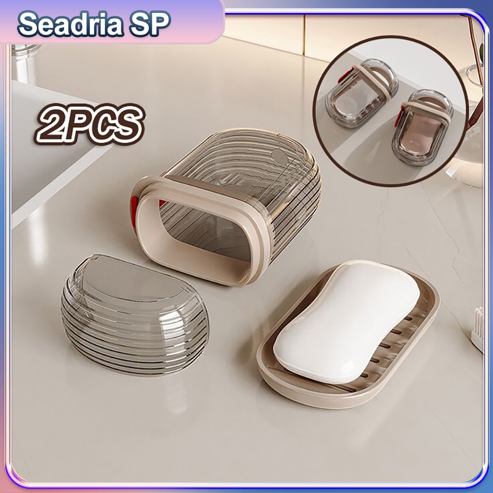 Kit 2 Pcs Estojo Suporte De Sabonete De Viagem 2 Em 1 Estojo De Sabonete Bolsa e Mala de Viagem Saboneteira Portátil