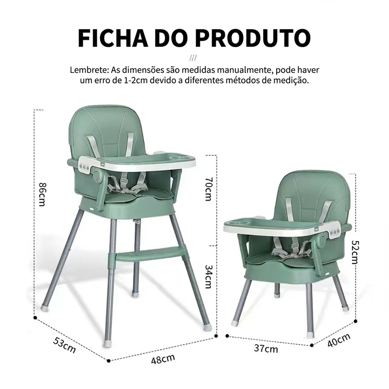 Cadeira de Alimentação Dobrável e Desmontável para Bebê Segurol — foto 9