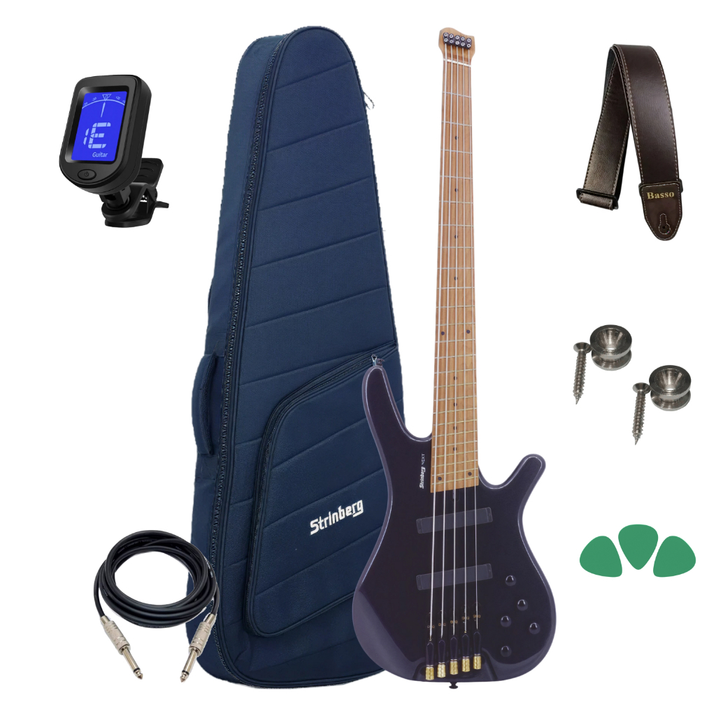Contrabaixo Elétrico Strinberg Headless 5c Hbn5m Next C/ Kit em Oferta na Shopee
