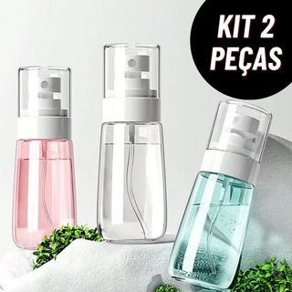Kit 2 Frascos de Spray Dispensador De Loção Base Sabonete Liquido Hidratante 60/100ml Rec…