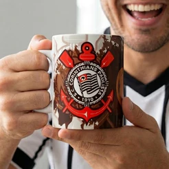 Caneca Personalizada do Timão com seu Nome 325ml