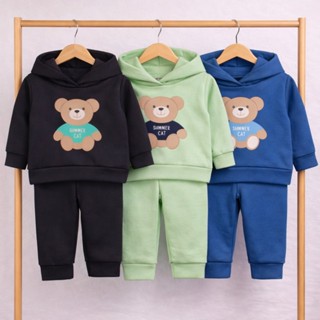 Conjunto Bebê Menino Inverno Soft Plush Casaco com Capuz e Calça Peluciada | P ao G em Oferta na Shopee