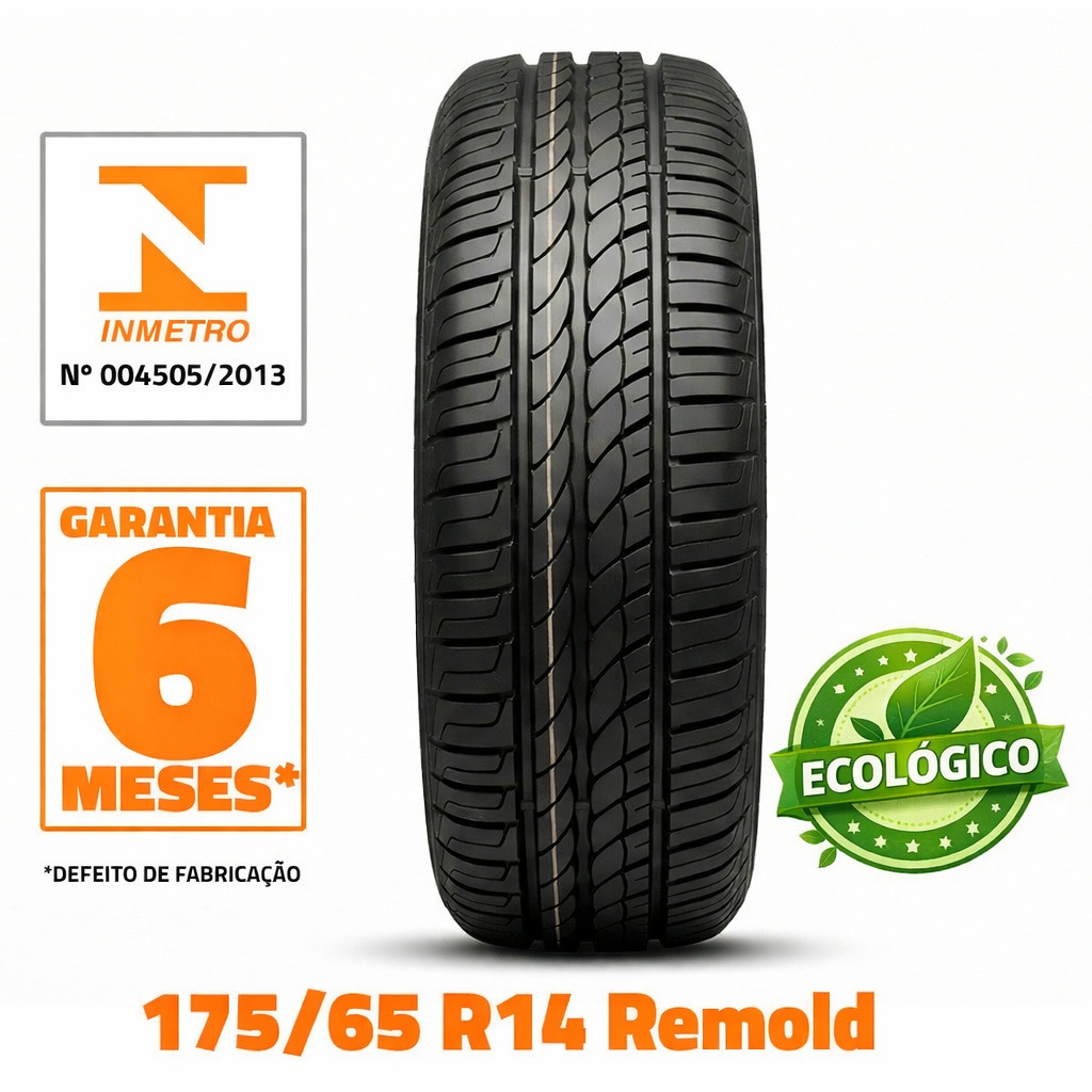 Pneu 175/65 R14 Remold Linha Premium de Alta Performance e Custo Benefício
