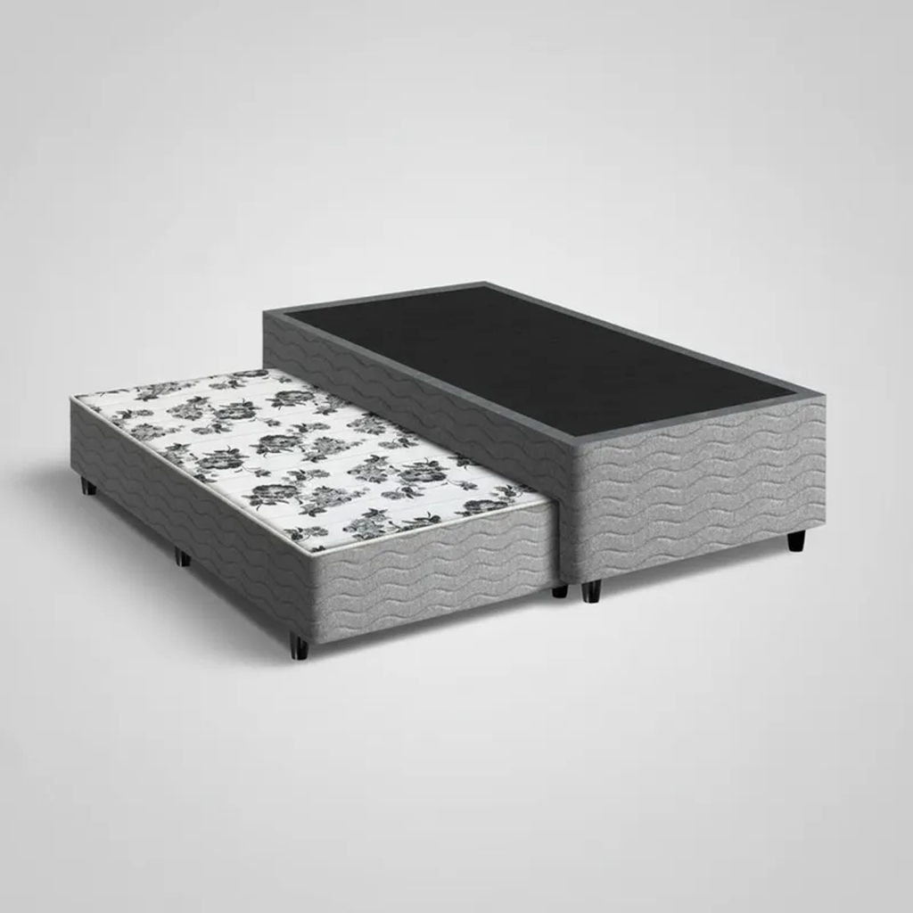 Cama Box com Auxiliar de Espuma Bicama Unique Solteiro 88cm em Oferta na Shopee