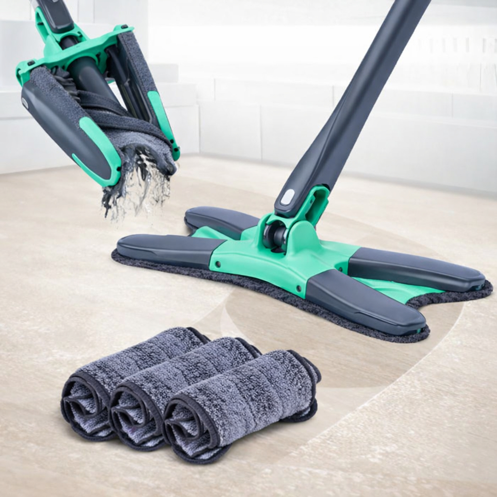 Esfregão Giratório Lava e Seca Torção Microfibra Multiuso Limpeza de Piso Rodo Mágico 360° em Oferta na Shopee