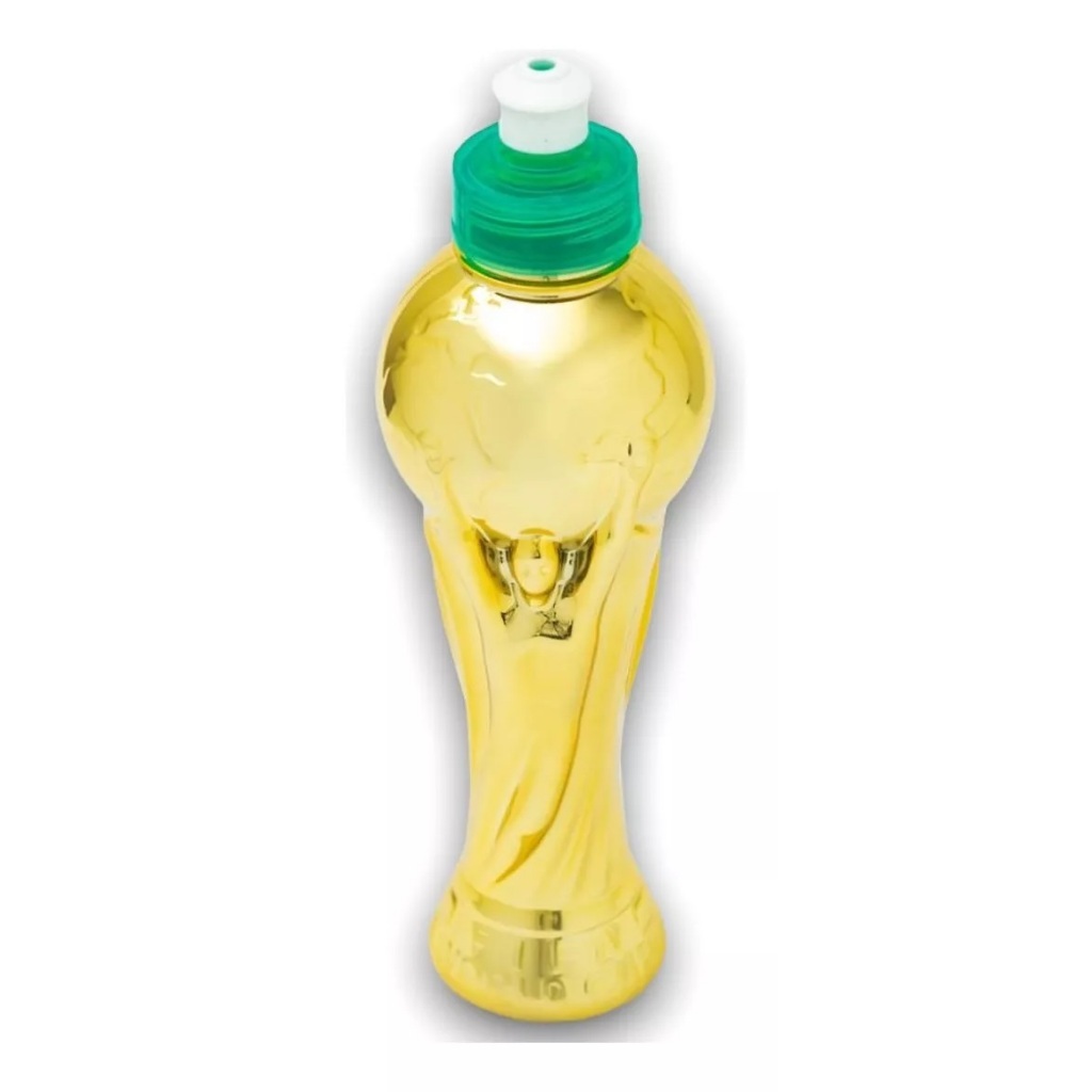 20 Garrafinha Squeeze, Garrafa Troféu Flip Top, Garrafa Dourada, Garrafa Copa do mundo, Taça SQUEEZE
